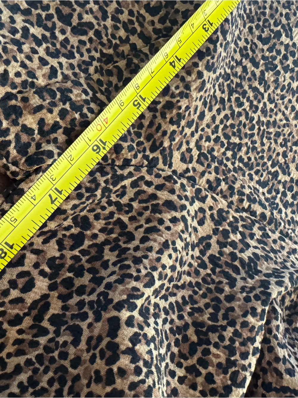 THML Leopard Print Puff Sleeve Blouse with Contrast Trim NWOT - Picture 6 of 8
